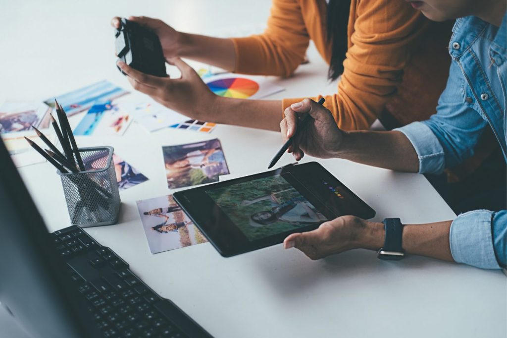 marketing agency working on a rebranding strategy