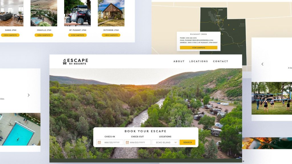 website creation for Escape RV Resort